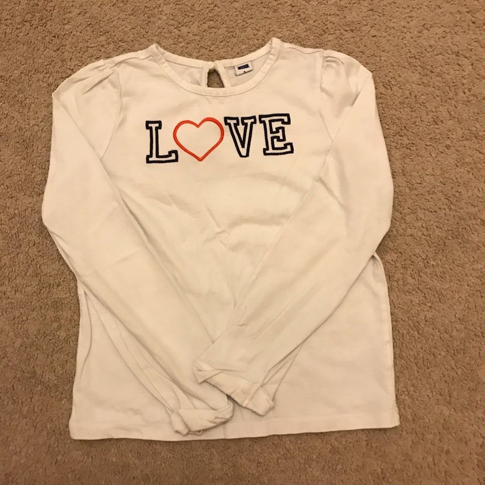 Janie and Jack White “Love” Long Sleeve Top